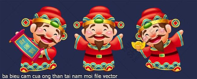 ba bieu cam cua ong than tai nam moi file vector